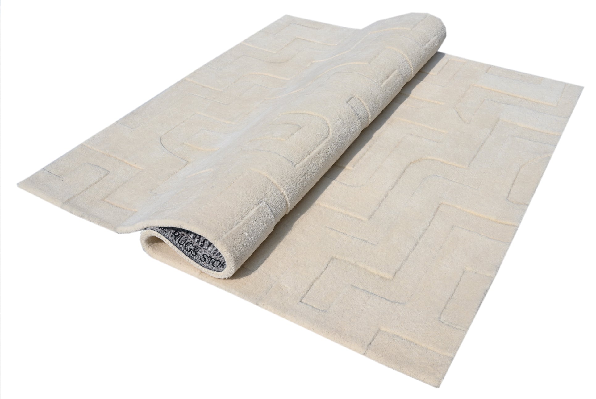 Levels Off White Handmade Rug - The Rugs Story