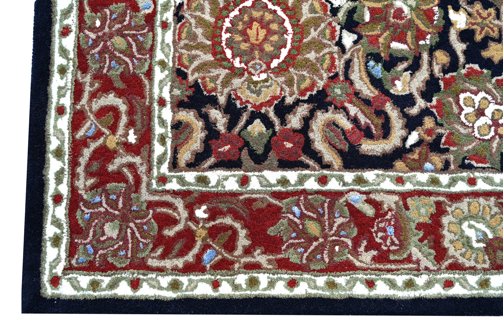 Maahru Wool Viscose Traditional Handmade Rug - The Rugs Story