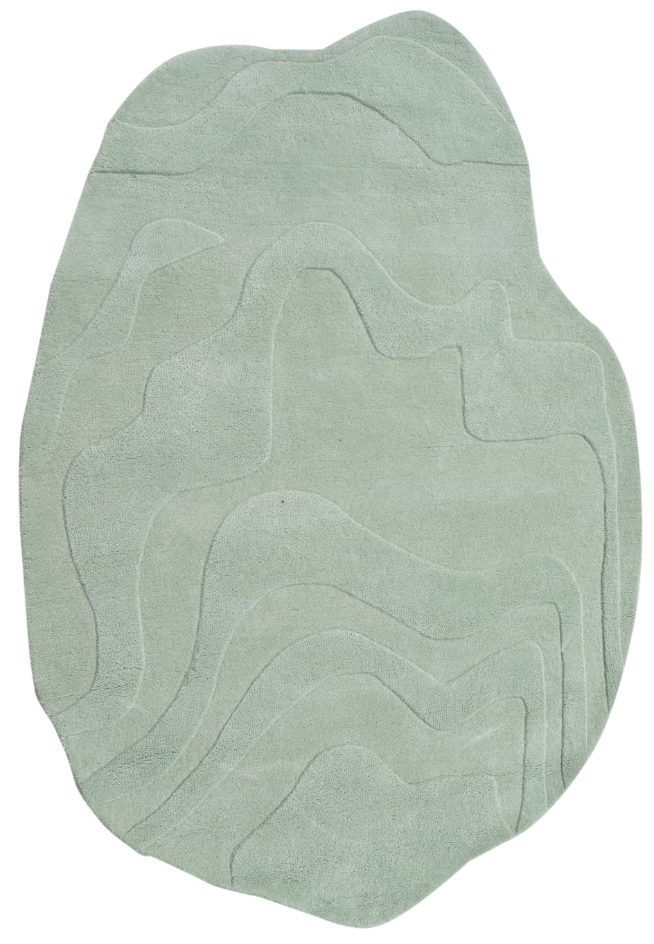 Terrain Light Green Handmade Rug - The Rugs Story