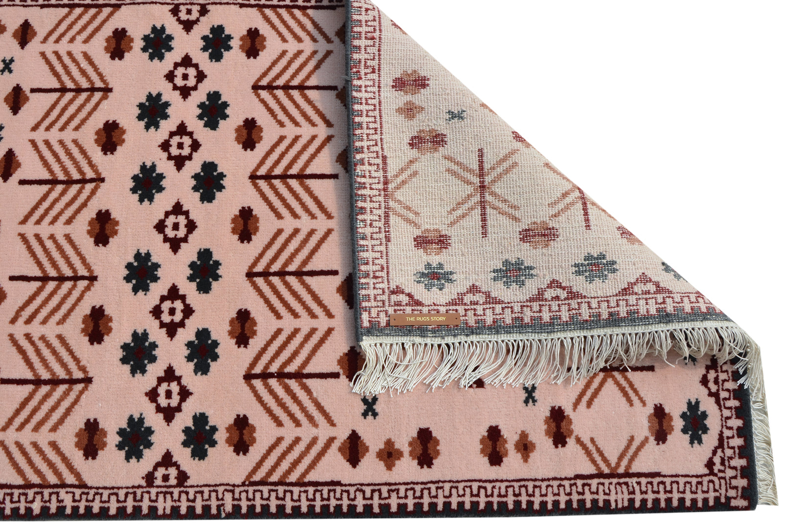 Mavi Pink Handknotted Runner Rug - The Rugs Story