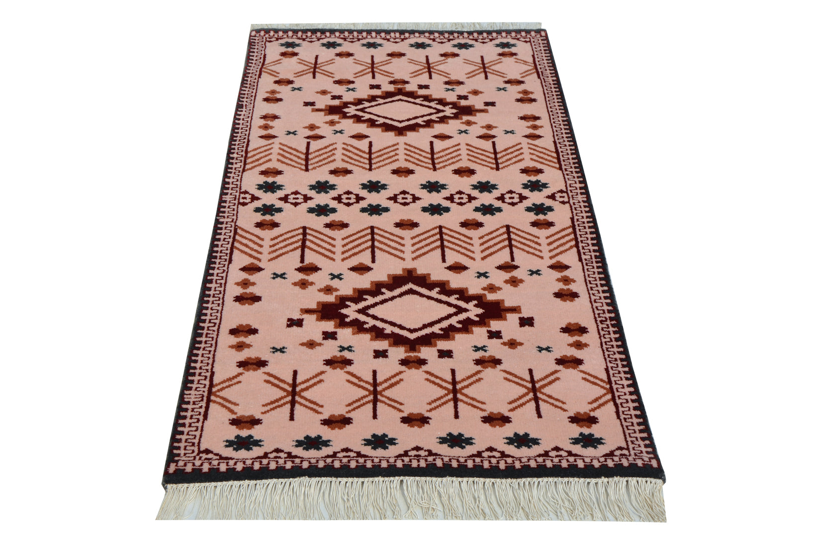 Mavi Pink Handknotted Runner Rug - The Rugs Story