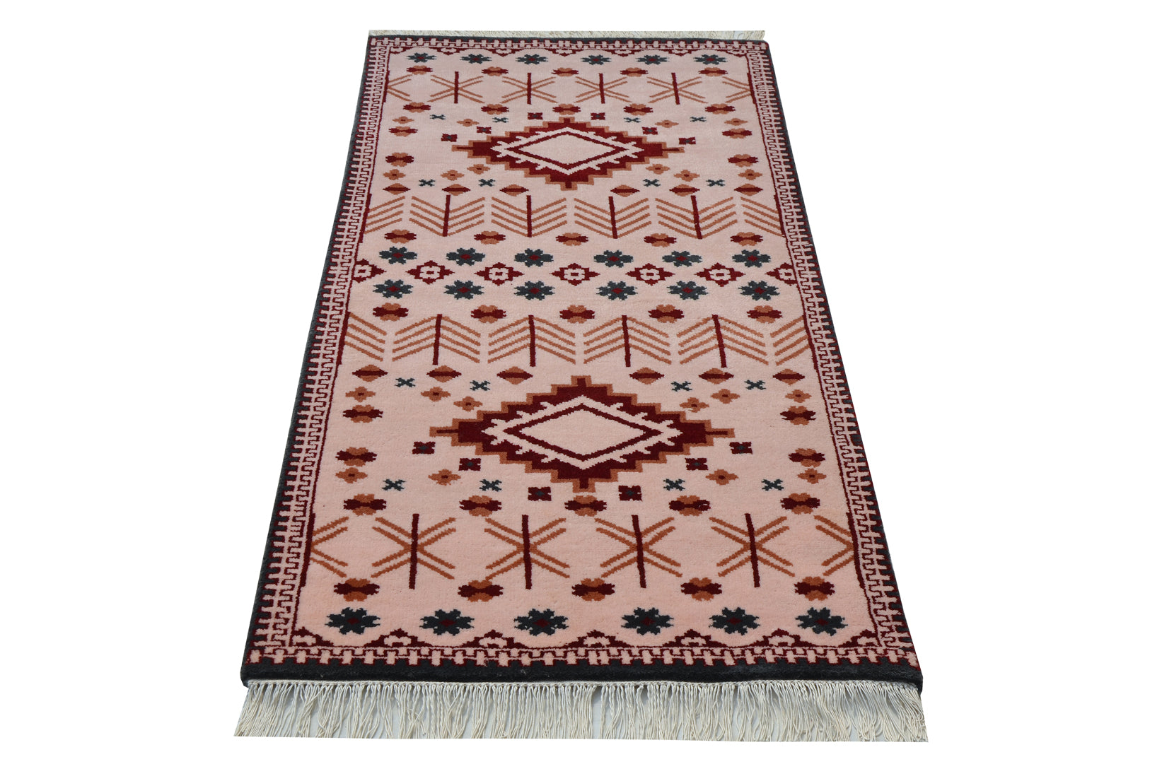 Mavi Pink Handknotted Runner Rug - The Rugs Story