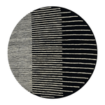 Zarina Round Black White Handmade Rugrugs