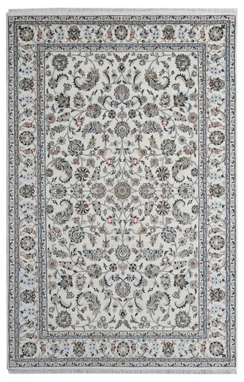 Nain White HandKnotted Rug - The Revival Project