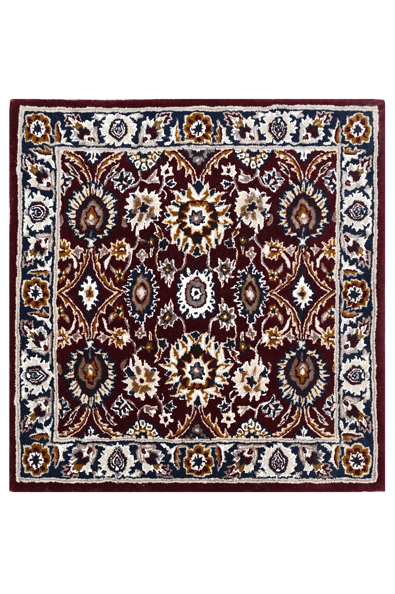 Red Square Traditional Handmade Rug