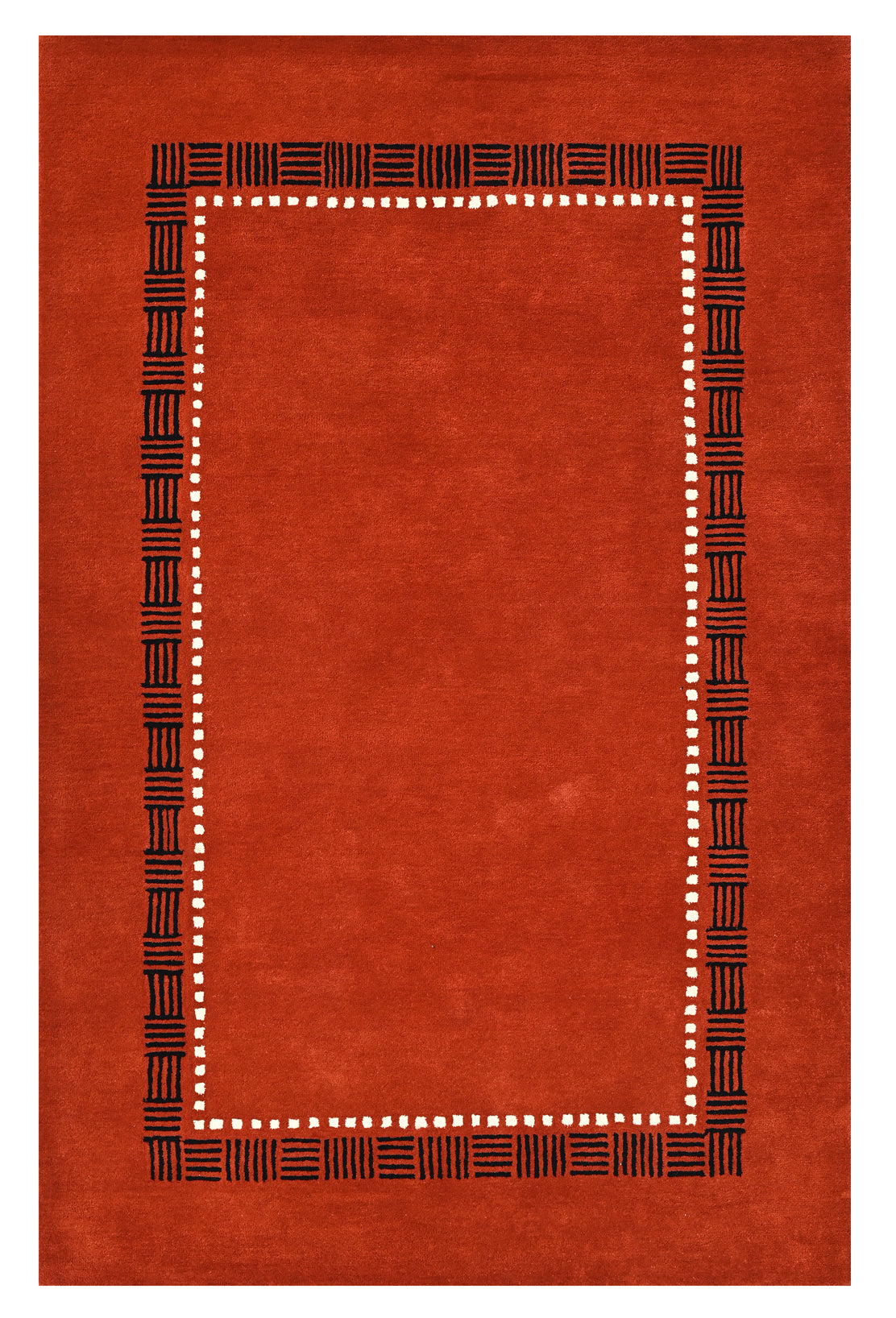 Red Modern Wool Rug