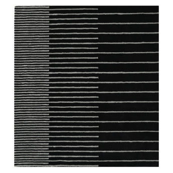 Zarina Square Black Grey Handmade Rug