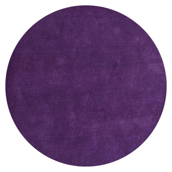 Solid Purple Round Handmade Rug