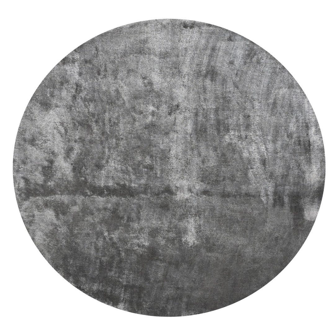 Reflections Round Grey Handmade Rug