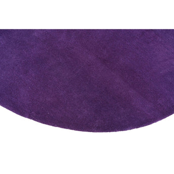 Solid Purple Round Handmade Rug
