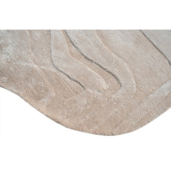 Terrain Round Beige Viscose Handmade Rug The Rugs Story