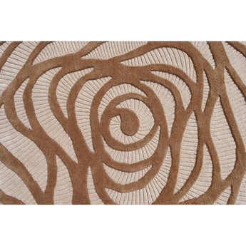 Amoeba Brown Handmade Rug