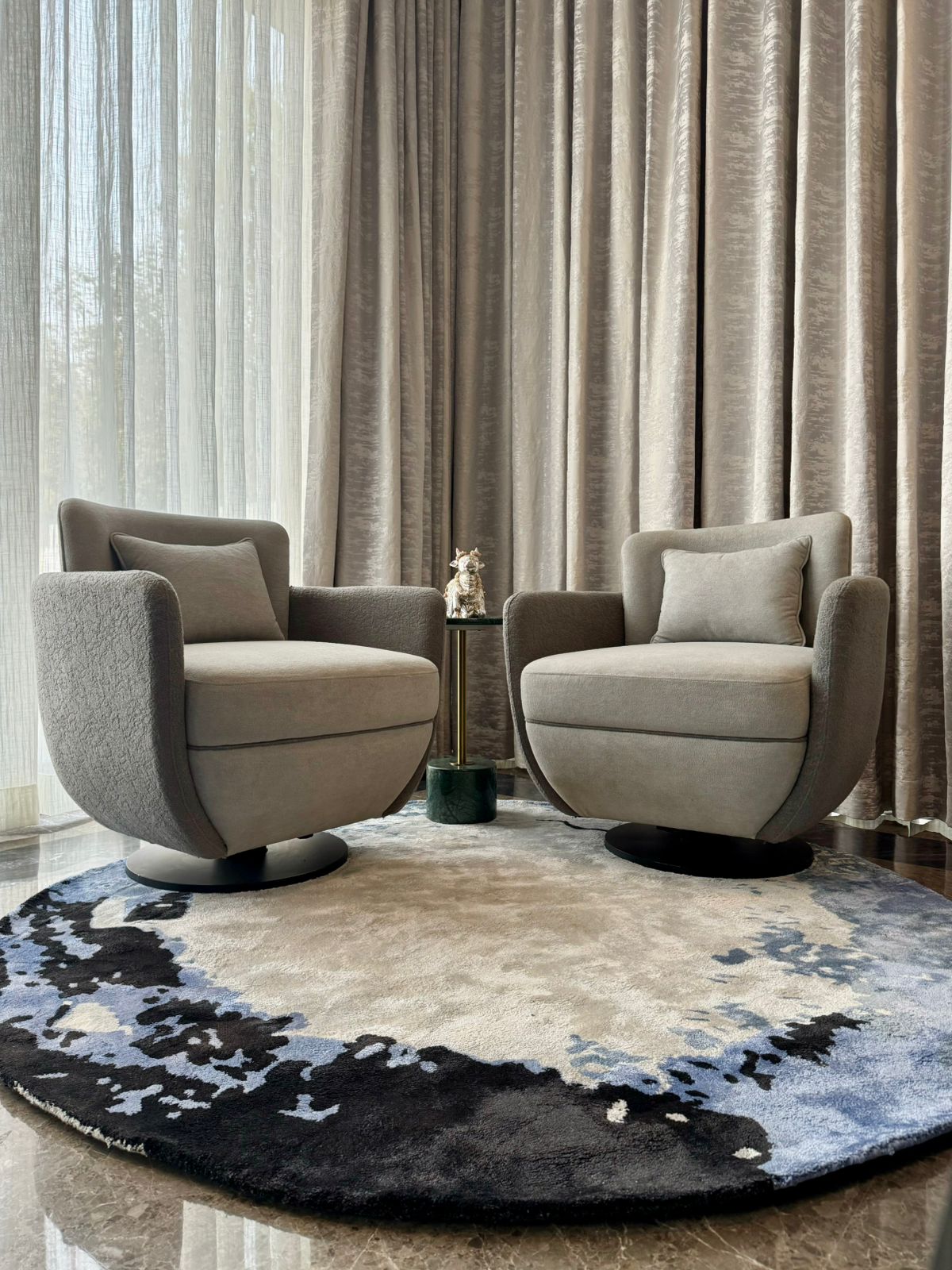 Handmade rug by The Rugs Story in a client home