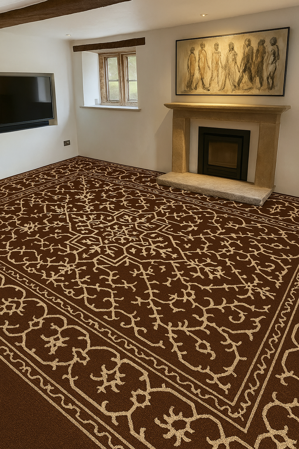 Handmade rug by The Rugs Story in a client home
