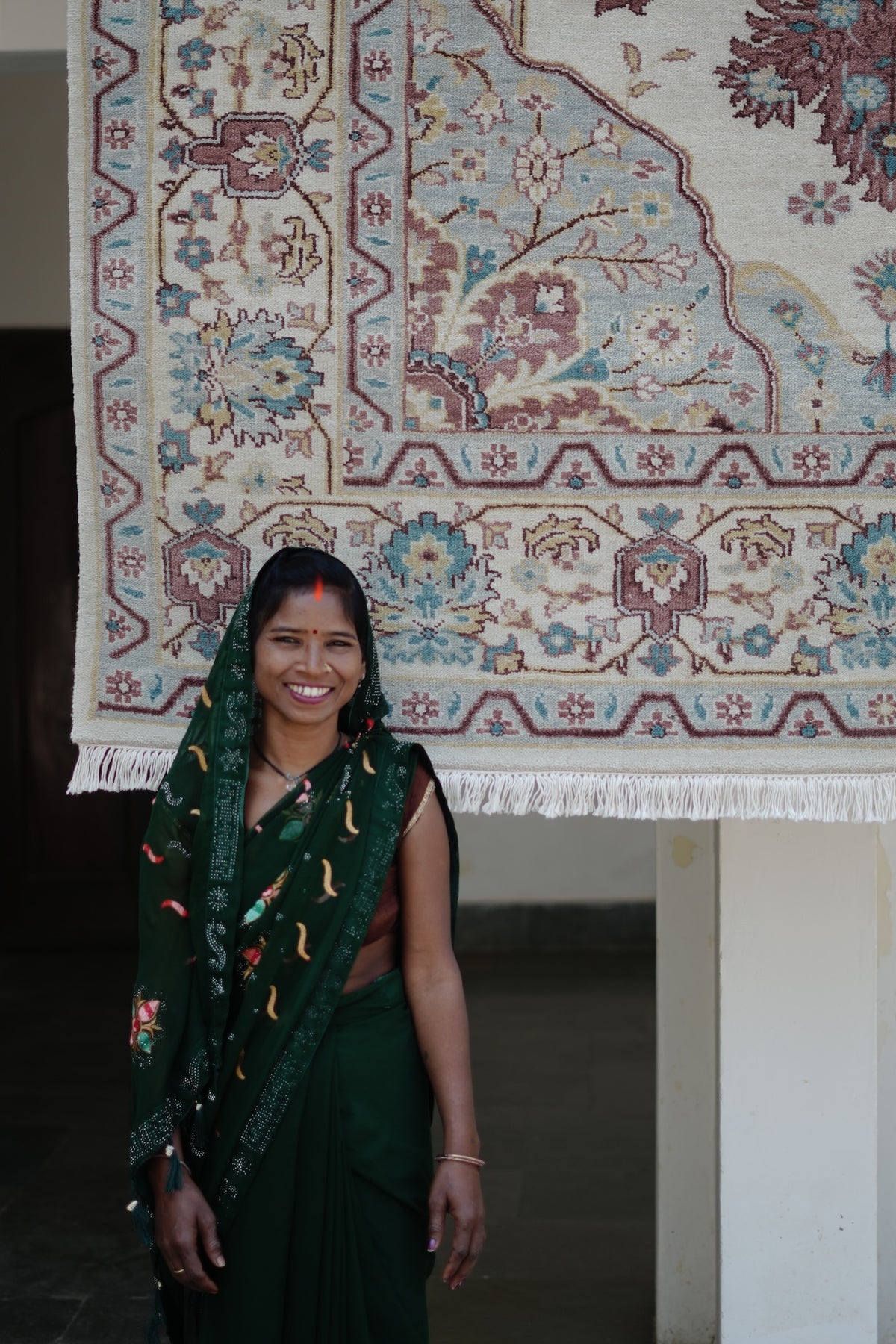 Handmade rug by The Rugs Story in a client home