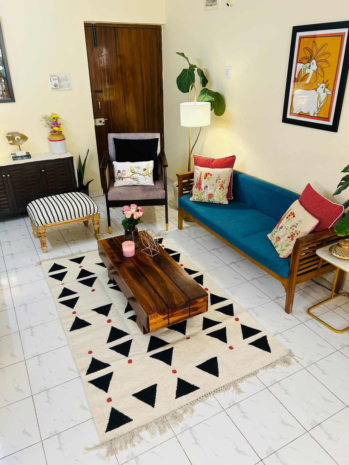 Handmade rug by The Rugs Story in a client home