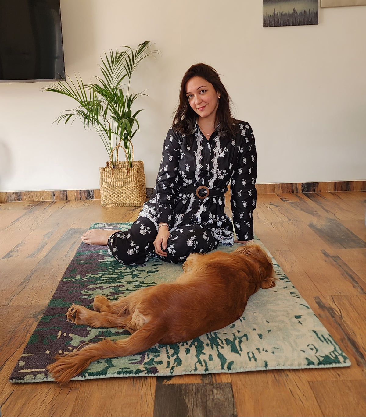 Handmade rug by The Rugs Story in a client home