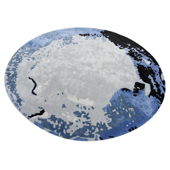 Blue Moon Round Handmade Rug