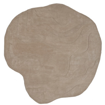 Terrain Round Beige Handmade Rug