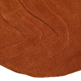 Terrain Round Rust Handmade Rug