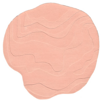Terrain Round Pink Handmade Rug