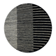 Zarina Round Black White Handmade Rug
