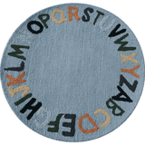 Alphabets Round Handmade Rugrugs