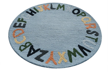 Alphabets Round Handmade Rugrugs