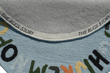 Alphabets Round Handmade Rugrugs
