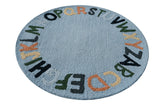 Alphabets Round Handmade Rugrugs