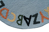 Alphabets Round Handmade Rugrugs