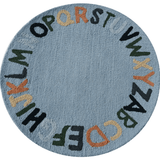 Alphabets Round Handmade Rugrugs