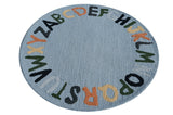 Alphabets Round Handmade Rugrugs