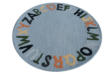 Alphabets Round Handmade Rugrugs