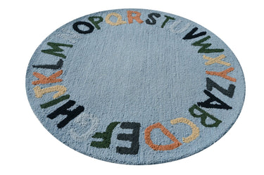 Alphabets Round Handmade Rugrugs