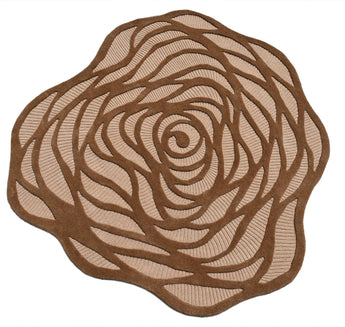 Amoeba Brown Handmade Rugrugs