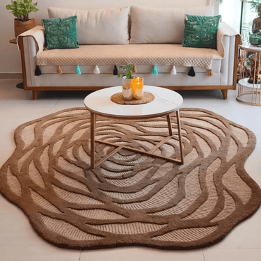Amoeba Brown Handmade Rug The Rugs Story