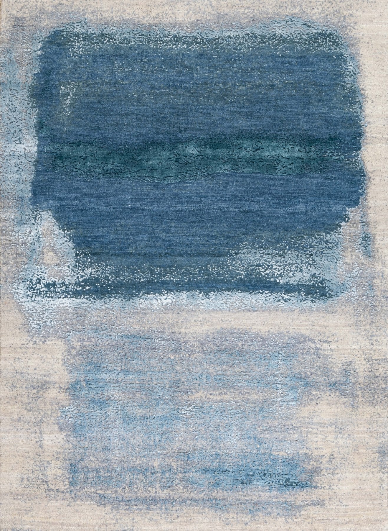 Azure Wool Viscose Handknotted Rugrugs