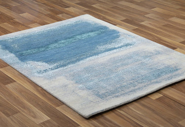 Azure Wool Viscose Handknotted Rugrugs