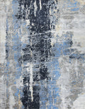 Blue Mirage Wool Viscose Handknotted Rug