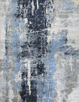 Blue Mirage Wool Viscose Handknotted Rugrugs