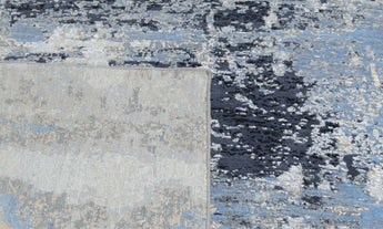 Blue Mirage Wool Viscose Handknotted Rugrugs