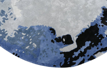 Blue Moon Round Handmade Rugrugs