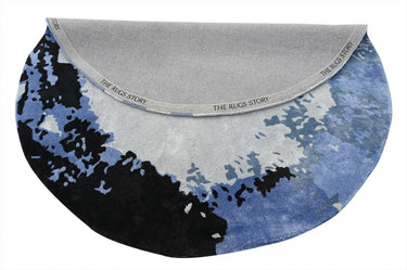 Blue Moon Round Handmade Rugrugs