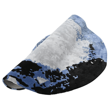 Blue Moon Round Handmade Rugrugs