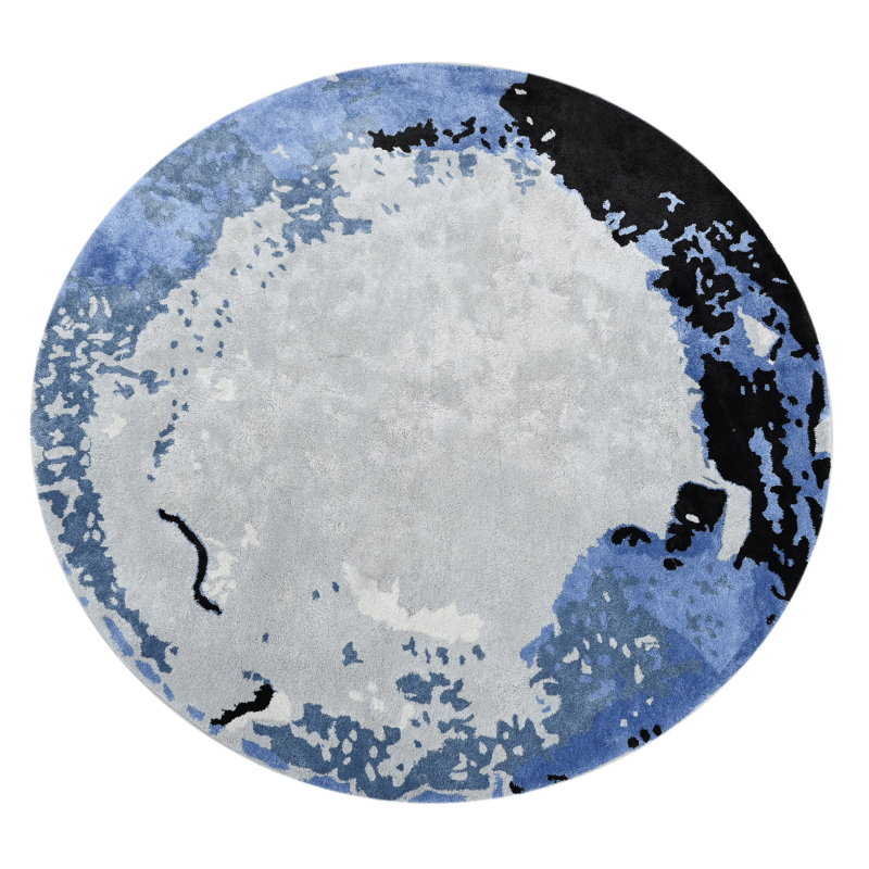 Blue Moon Round Handmade Rugrugs