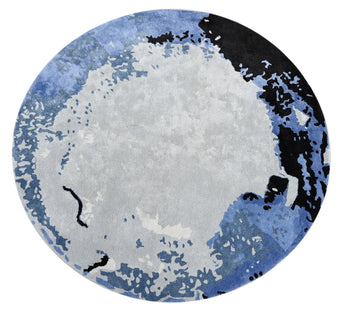 Blue Moon Round Handmade Rugrugs