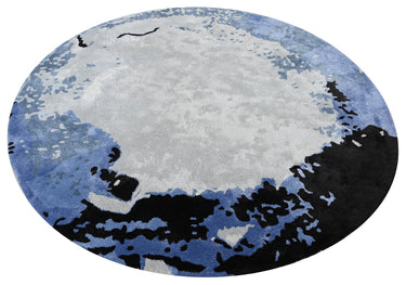 Blue Moon Round Handmade Rugrugs