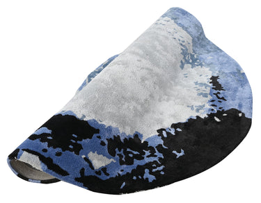 Blue Moon Round Handmade Rugrugs
