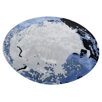 Blue Moon Round Handmade Rugrugs